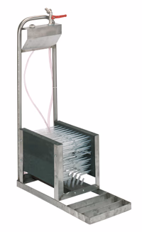 Lave-botte inox, 5 brosses, raccord 1/2"