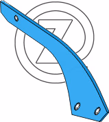 Lame de versoir claire voie Lemken BS42 985x120mm Droite 3444042 Adaptable