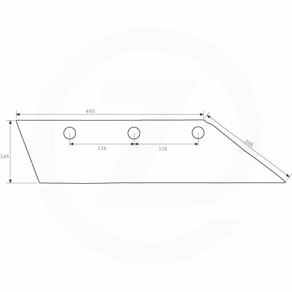 Soc charrue Lemken - 3352034 - 20 " - Droit - Origine