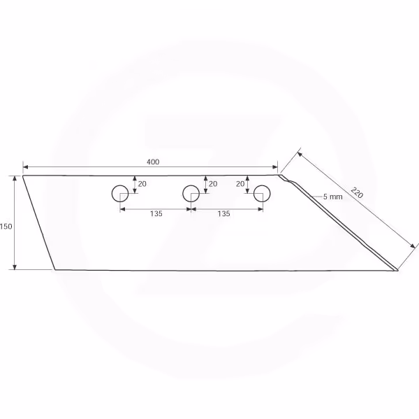 Soc charrue Lemken - 3352134 - 20 " - Droit - Origine