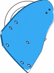 Versoir charrue Lemken Gauche 3441035 Adaptable