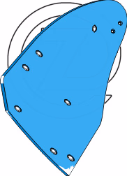 Versoir charrue Lemken Gauche 3441141 Adaptable