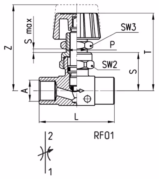 Limiteur de débit 1/4'' BSP