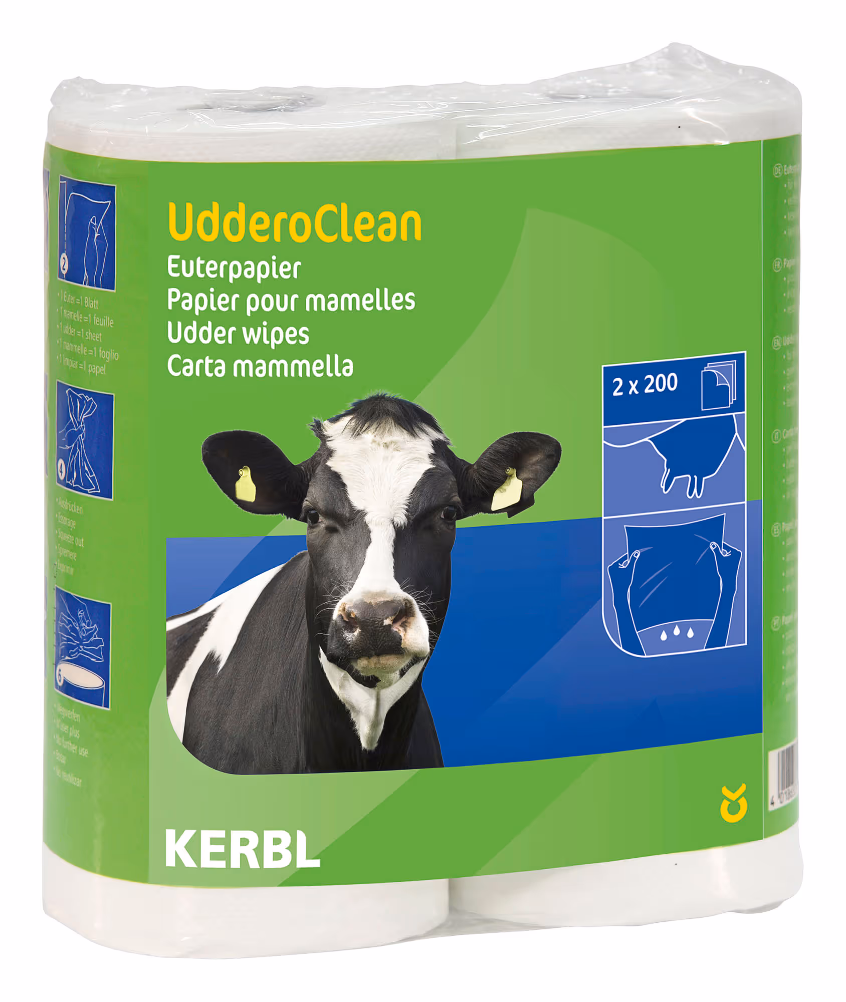 Lingettes pis UdderoClean 2 x 200 feuilles