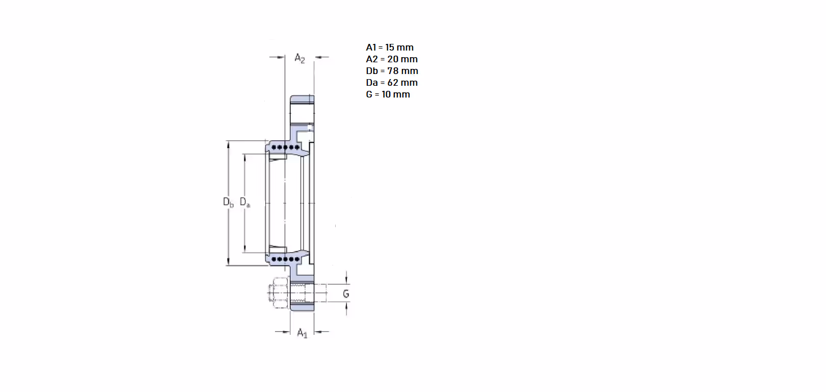 Logement roulement palier plastique 2 trous ovale FYTBK506 SKF origine