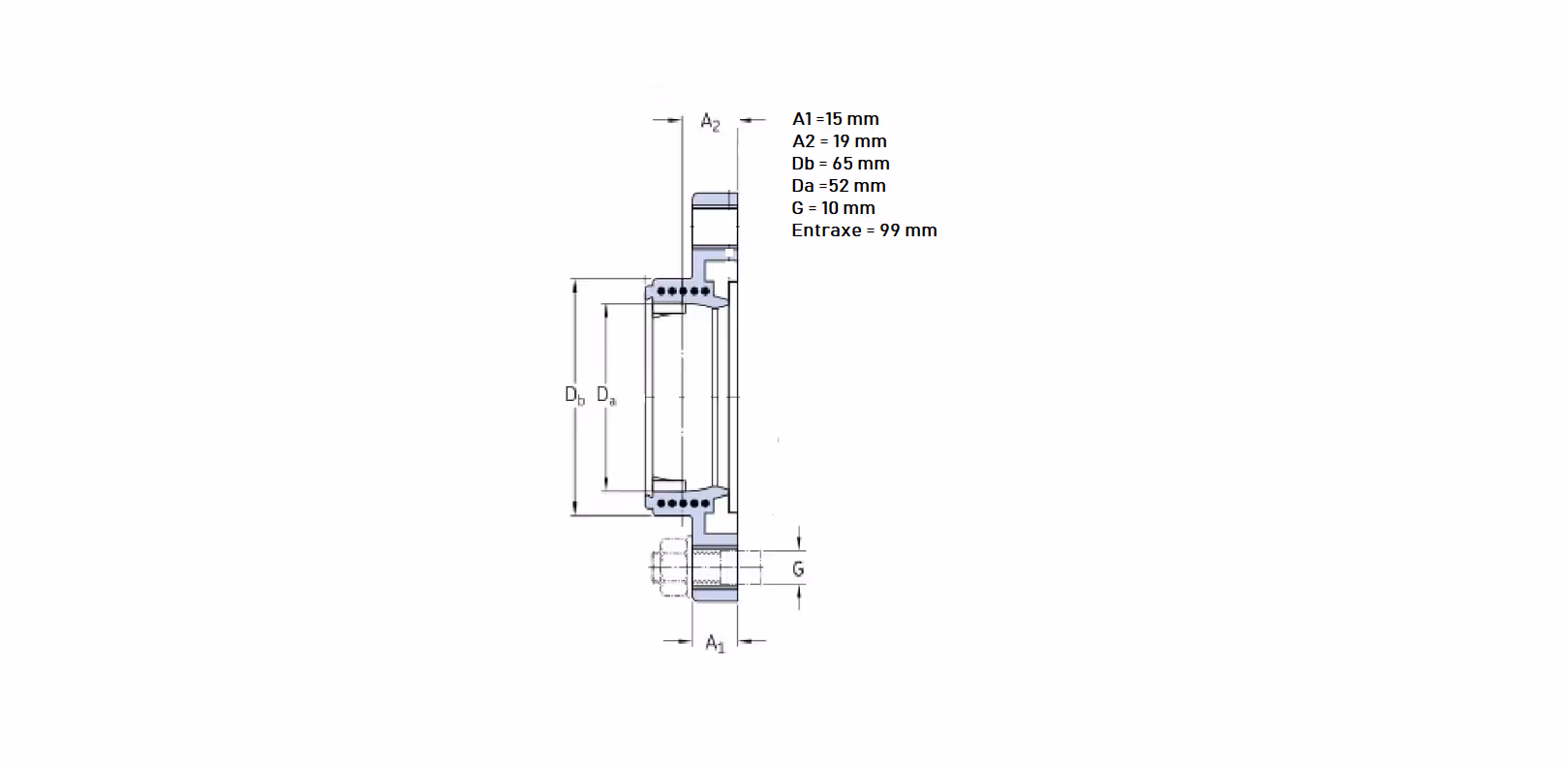 Logement roulement palier plastique 2 trous ovale FYTBK505 SKF origine