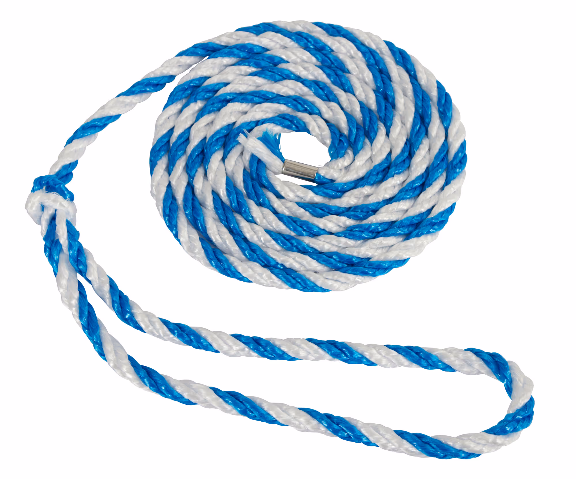Longe transport bétail 3,2mPP gde boucle bleu/blanc Sisal 5p