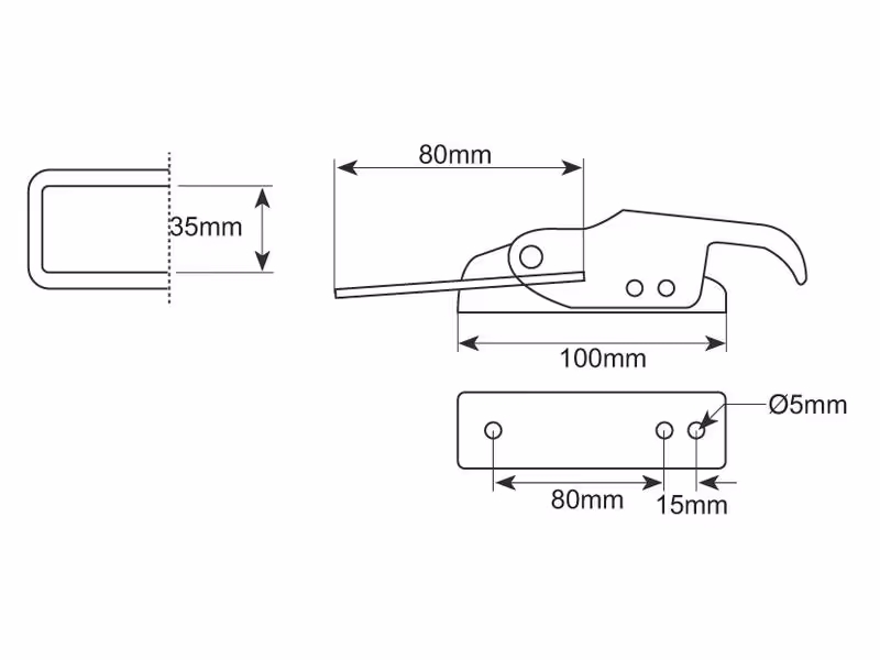 Loquet, 65 x 26mm