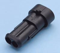 Lot 10 connect. etanche 1.5mm p/ fiche male 2 plots