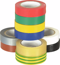 Lot 10 rlx pvc elect.15mmx10m assortis