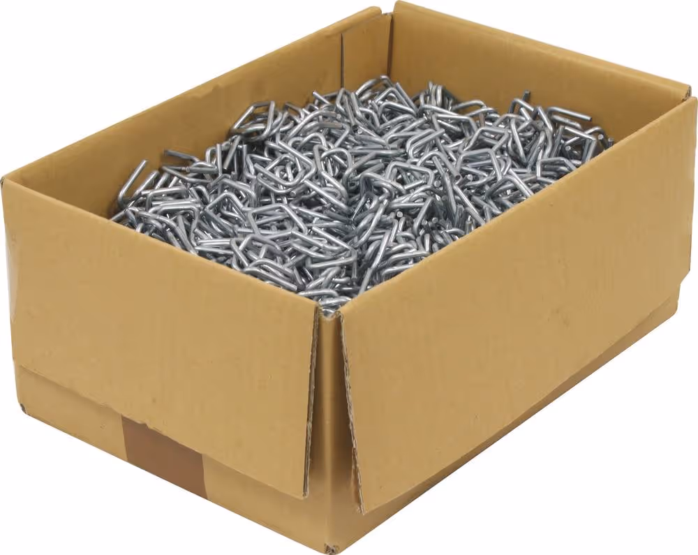 LOT 1000 BOUCLES METALLIQUES GALVANISEES 13MM