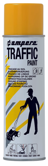 Lot 12 x aerosol 650ml traceur de ligne jaune
