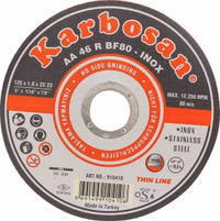 Lot 25 meules tronc. inox 125x1.6x22