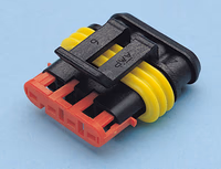 Lot 5 connecteur etanche serie 1.5mm p/ fiche femelle 4 plots