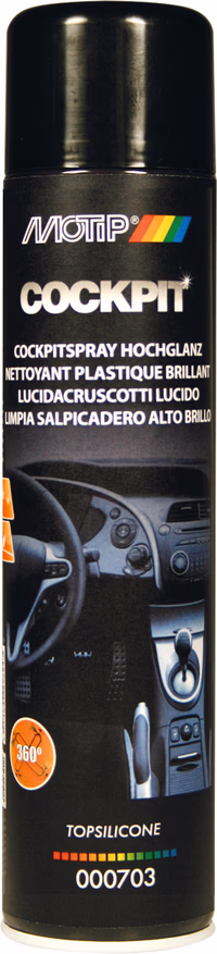Lot 6x03904 aerosol nettoyant plastique interieur brillant 6