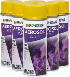 Lot 6x11706 peinture art color jaune zinc 400ml