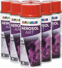 Lot 6x11711 peinture art color rouge feu 400ml