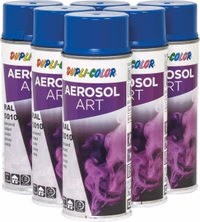 Lot 6x11716 peinture art color bleu gentiane 400ml