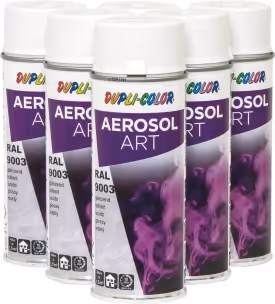 Lot 6x11727 peinture art color blanc de securite 400ml