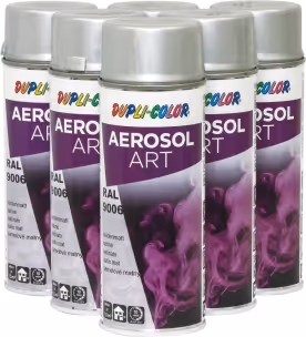 Lot 6x11731 peinture art color aluminium blanc 400ml