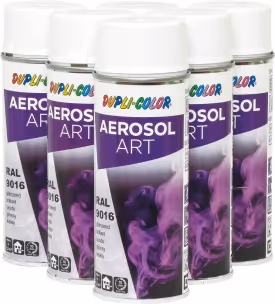 Lot 6x11733 peinture art color satin blanc 400ml