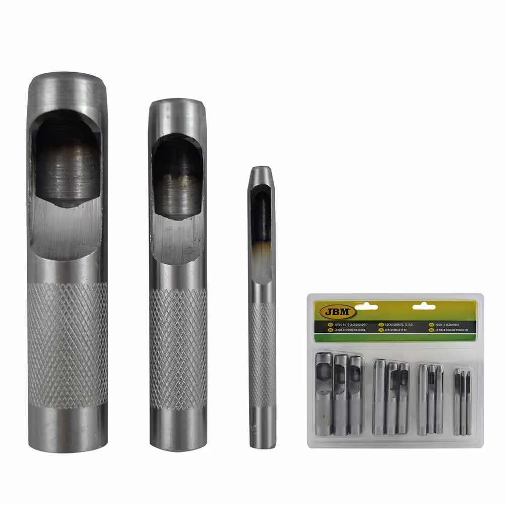 Lot de 12 poinçons creux - metrique