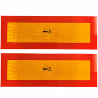 Lot de 2 Plaques réfléchissantes 565x196mm pour remorque