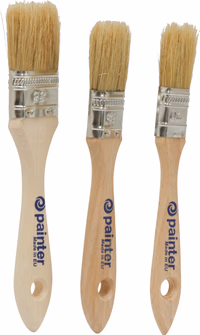 Lot de 3 pinceaux queue de morue acryl. 20/25/36mm