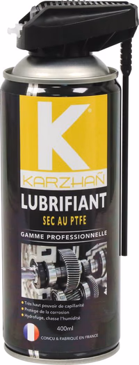 Lubrifiant à sec au PTFE avec tête 2 jets - lot de 12 aérosols 400ml