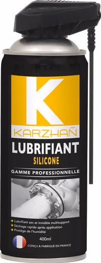 Lubrifiant au silicone avec tête 2 jets - lot de 12 aérosols 400ml
