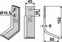M.A.B. Bocchini | Couteau, droit
