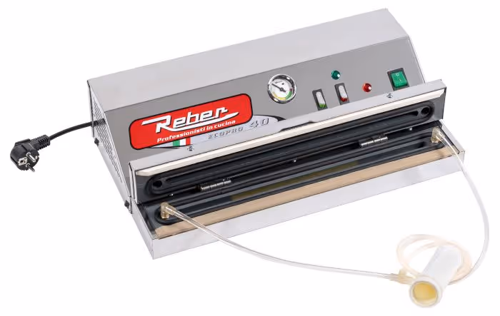 Machine de mise sous vide professionnelle lg. 40 cm en inox REBER 