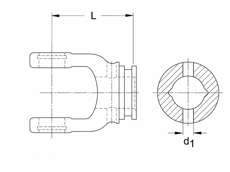 Mâchoires pour tube (Taille Croisillon: 32 x 76mm) Profil: Citron, Taille: 49 x 39.5 x 4.5mm, Réf.: 1b.