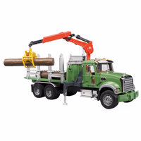 Bruder | MACK Granite Camion transport de grumes  avec grue télescopique, grappin et 3 grumes