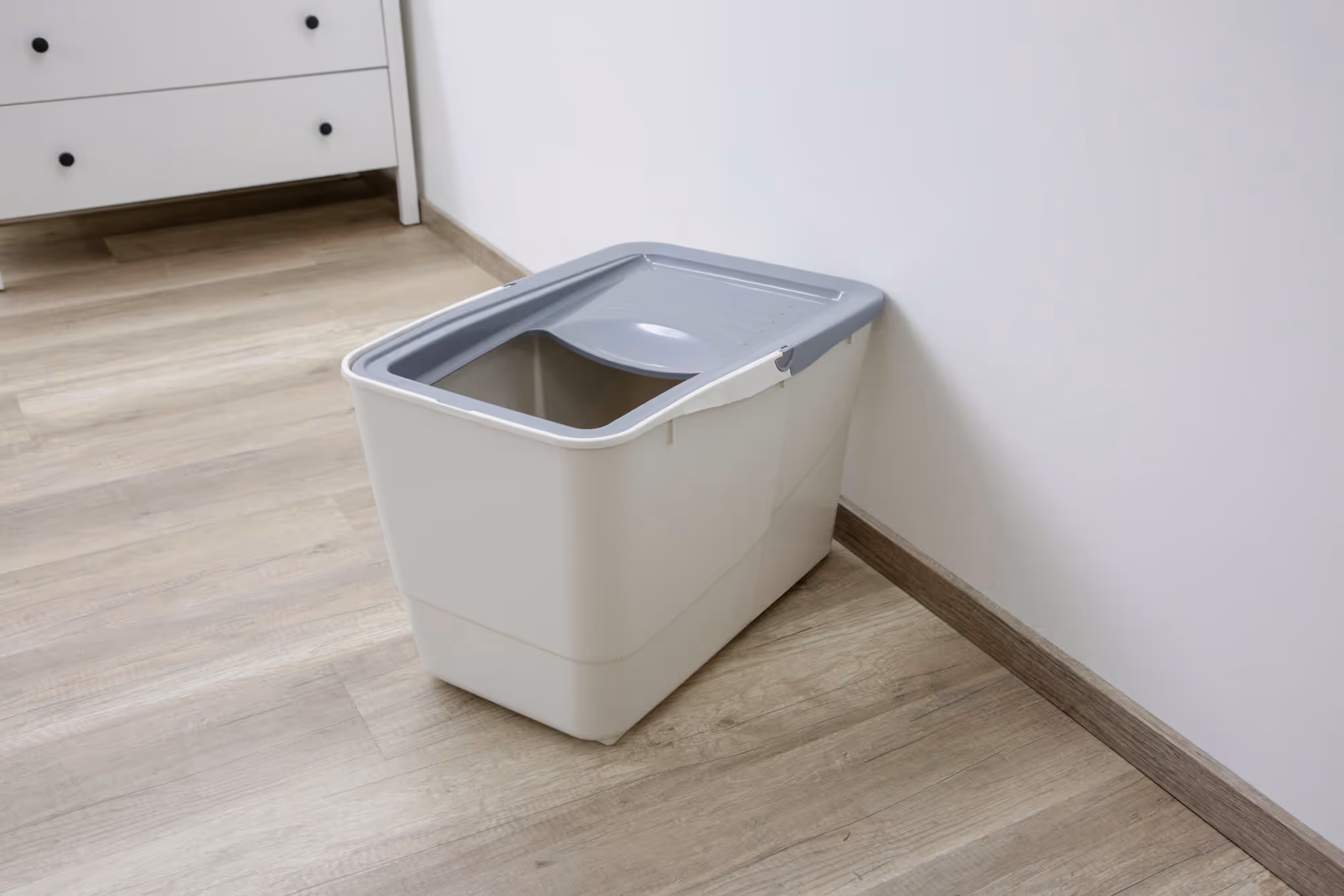 Maison de toilette pour chat Buxo, gris/bleu, 56X39X38,5cm