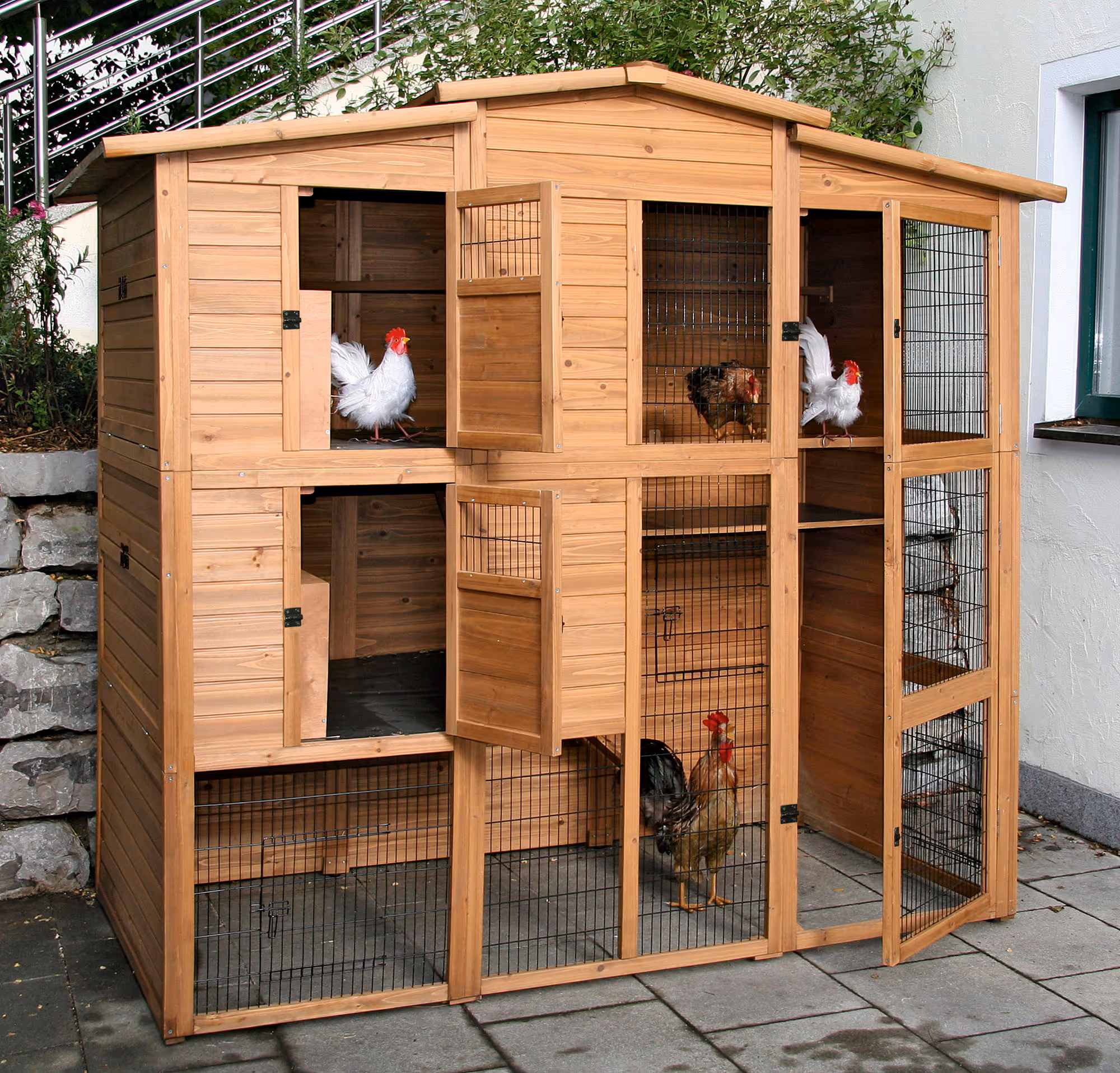 Maison pour poules bois, 222X115X200cm