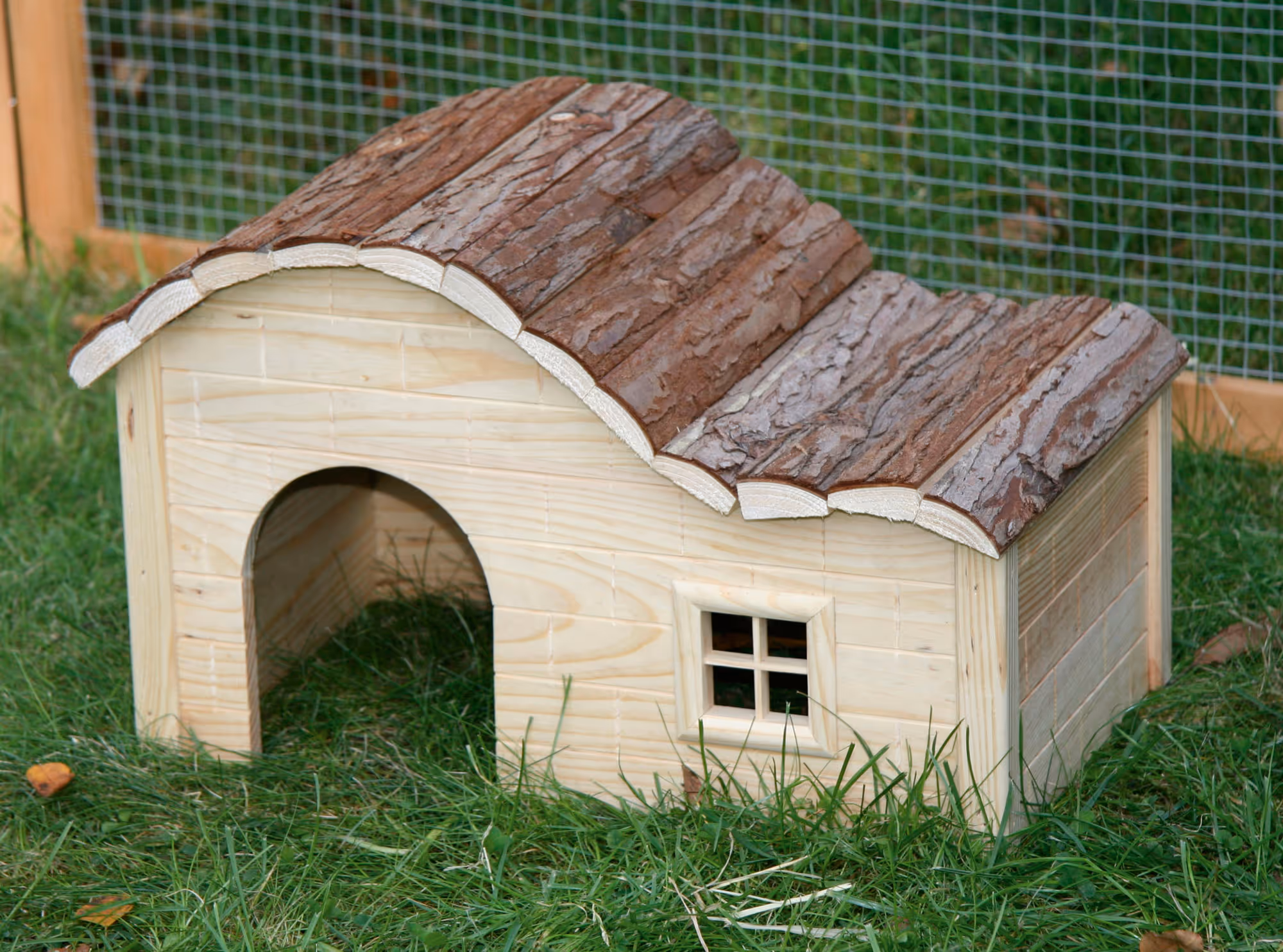 Maison pour rongeur Nature, toit galbé, 40X25X25cm