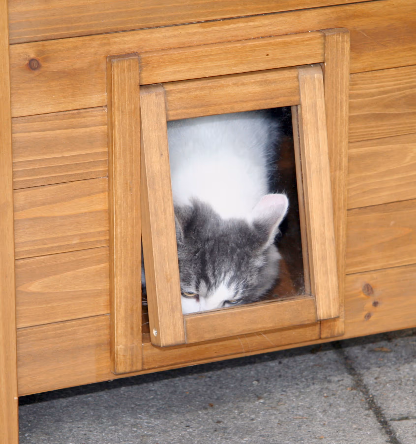 Maisonnette pour chat Lodge marron/vert, 77X50X73cm