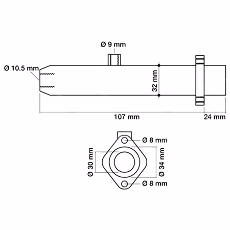 Maitre cylindre de frein Zetor 69112717, 86227903, 62452701 adaptable