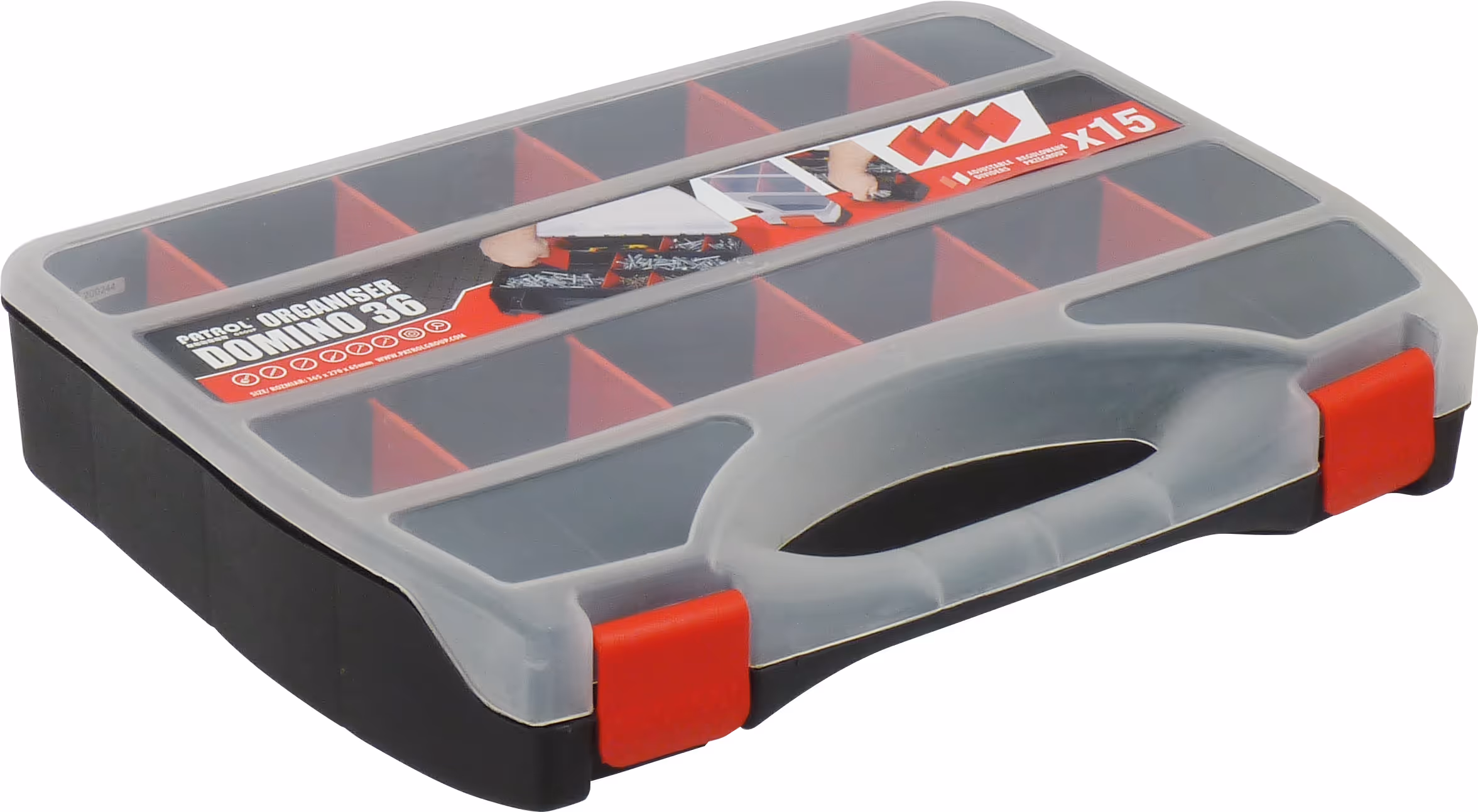 Boite de rangement 15 tablettes 36x27x66cm Adaptable