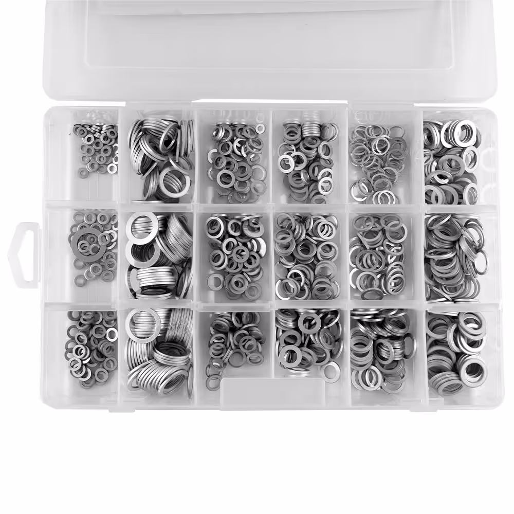 Mallette rondelles en aluminium 900 pièces