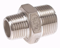 Mamelon Double Réduit - Inox 2"1/2 x 2"