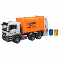 MAN TGS Camion-poubelle chargement arrière (orange) | Bruder