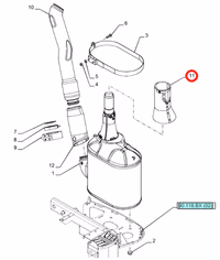 Manchette de silencieux d'échappement New Holland 47649566