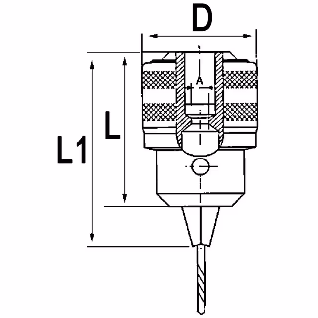 Mandrin a cle ne /mo 5,0à20mm b22 cle c3 riss