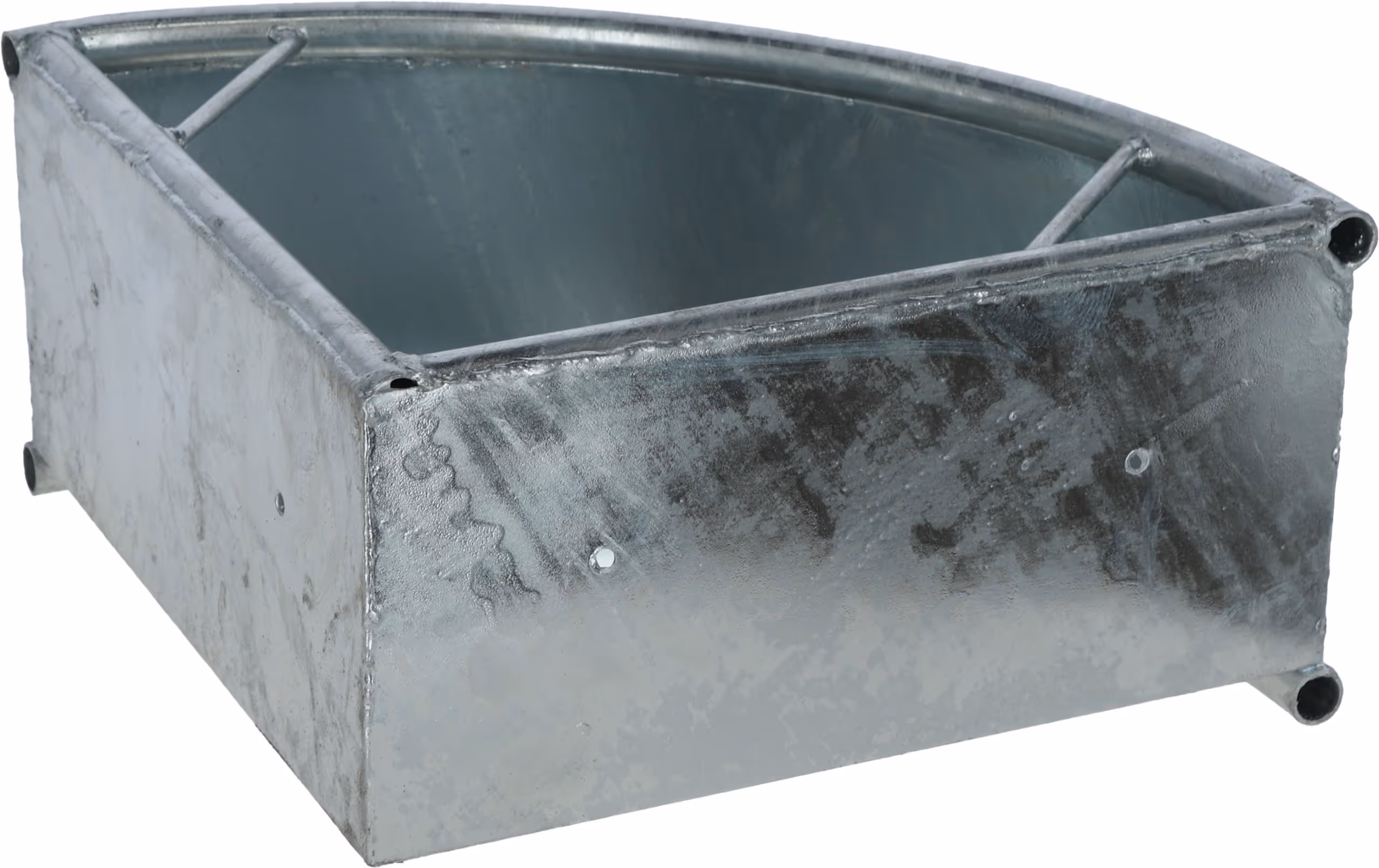 Mangeoire angulaire galva, bouchon, 35L