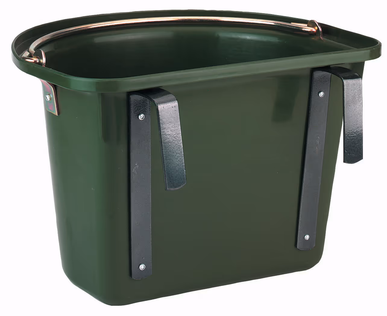 Mangeoire de porte plastique 12l, avec anse, vert foncé