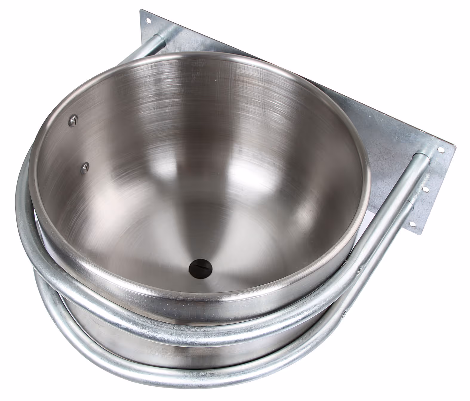 Mangeoire inox/zingué, bouchon, 18L