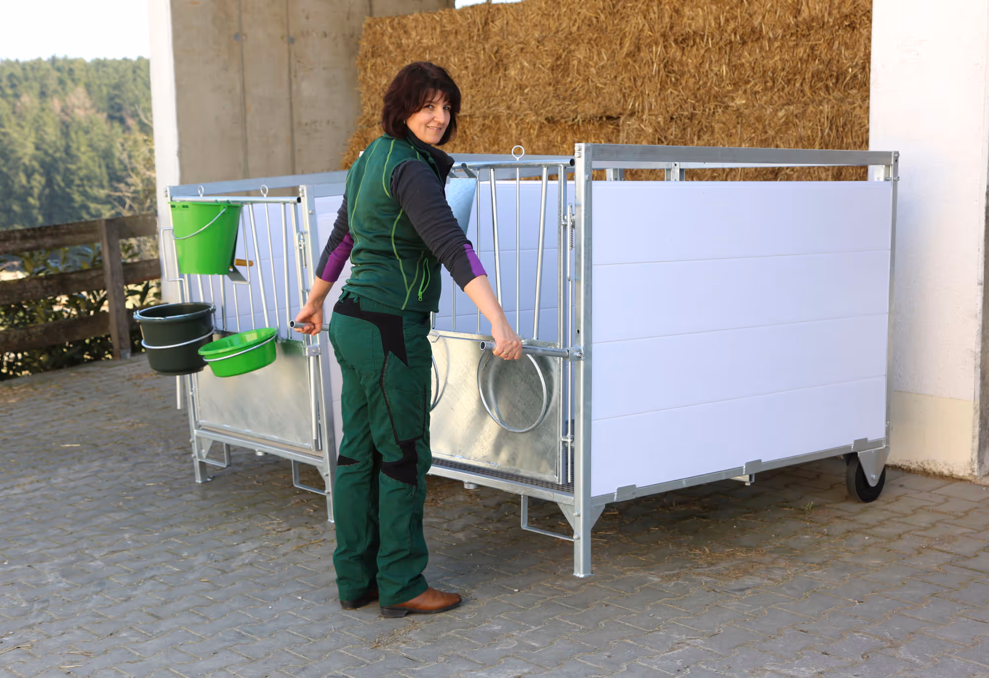Mangeoire plastique 6l, verte