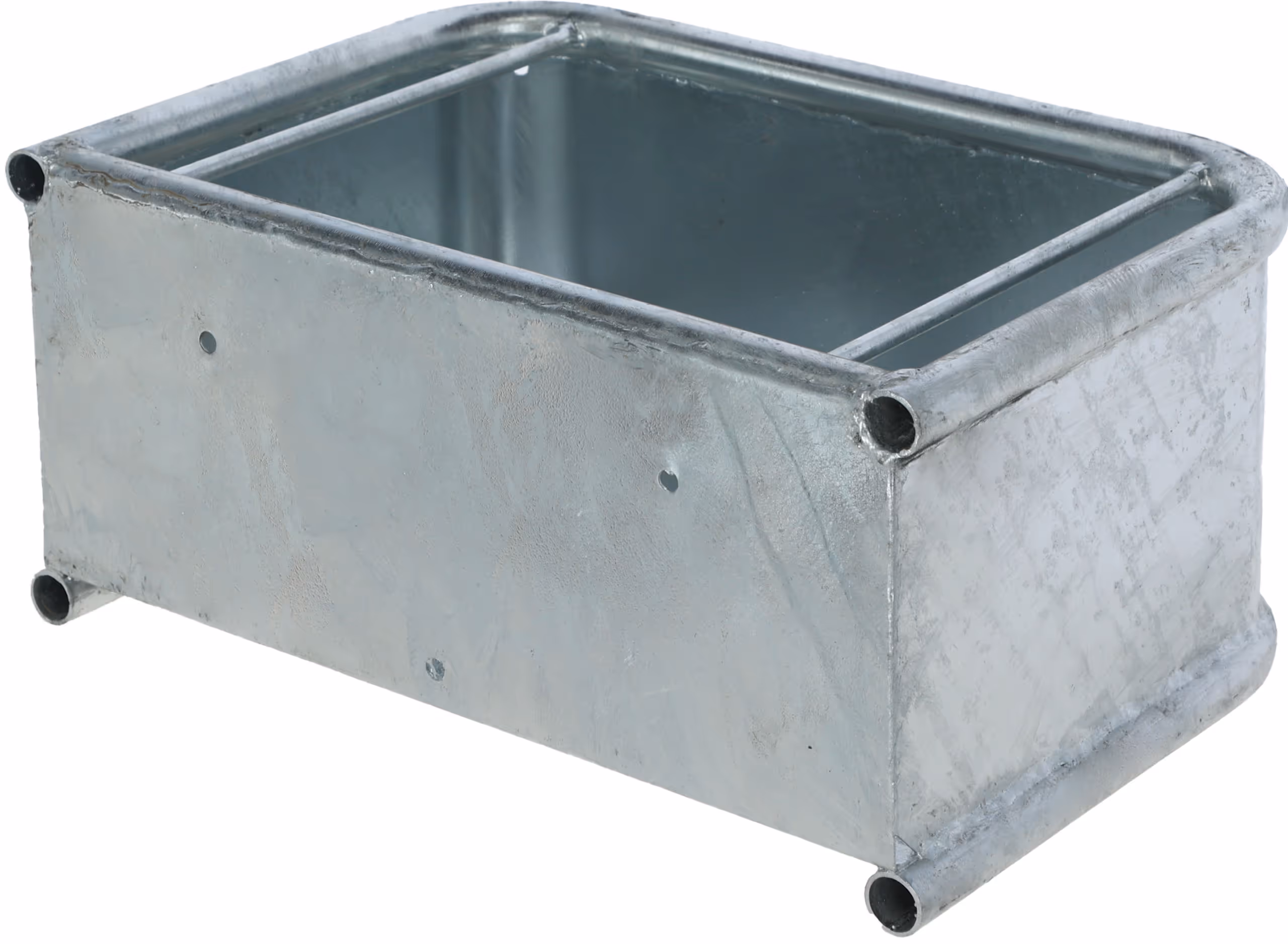Mangeoire rectangulaire galva, bouchon, 35L